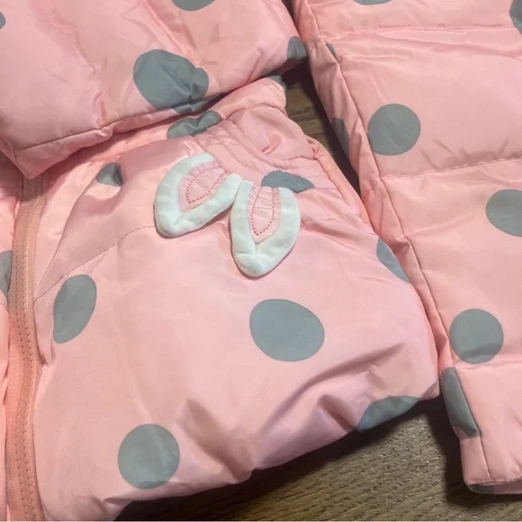 Down Coat Kids Toddler Girl Clothes 2pcs Winter Suit Warm Baby Overalls Sets 100 - Picture 4 of 16